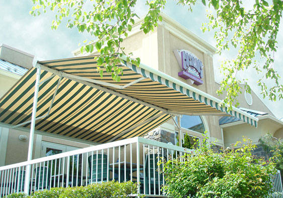 Butterfly awning – awning comes from middle - awning designs - Window Treatments Provider in Fort Lauderdale, FL